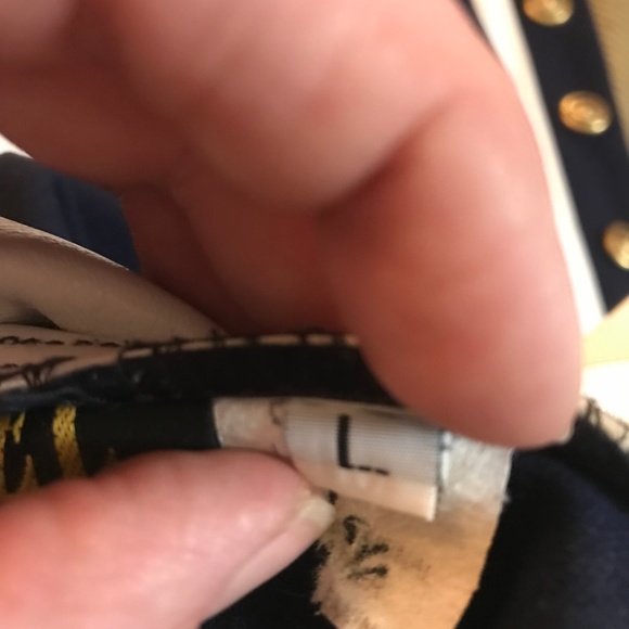 Vintage ISABEL Leather Knit Nautical Blazer Jacket - Picture 8 of 8